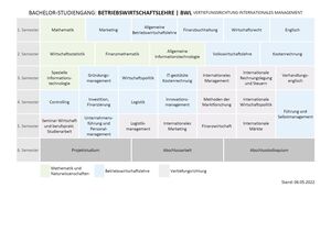 Studienverlauf intern. Management