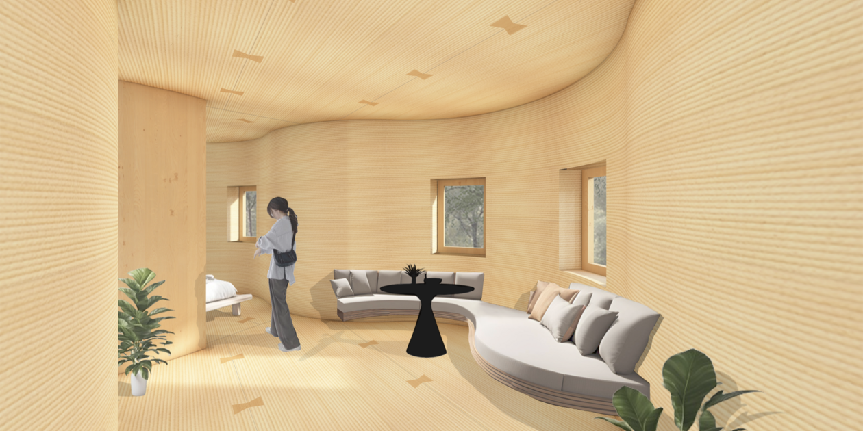 Innenanischt Flexible Living Wohnung Konzeptansicht einer Wohnung