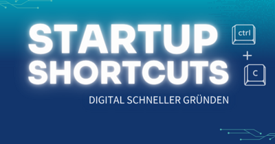 Grafik mit dem Schriftzug Startup Shortcuts 