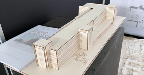 Modell Architektur Holzschnitt
