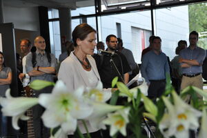 FH Präsidentin Dr. Muriel Helbig begrüßte die zahlreichen Gäste. Foto: TH Lübeck