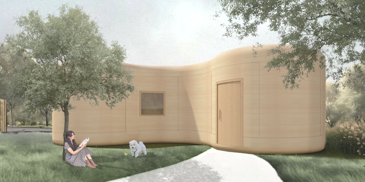Flexible Living Wohnung Konzeptansicht der Außenansicht einer Wohnung