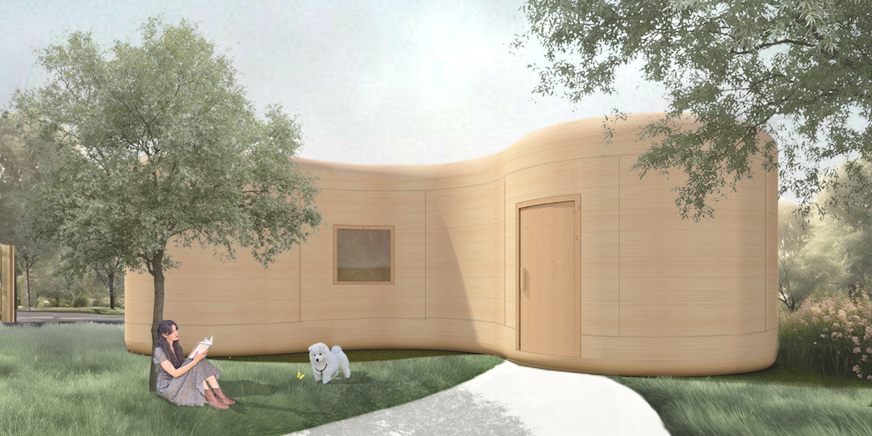 NordBau Smart Constructions Digitales Haus in einer grünen Landschaft