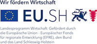 Schriftzug Wir fördern Wirtschaft EU.SH