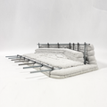 Gedruckter Beton mit Stahlgitter und darauf wieder Beton
