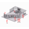 3D CAD Pavillon aus Fachwerk-Knoten von oben