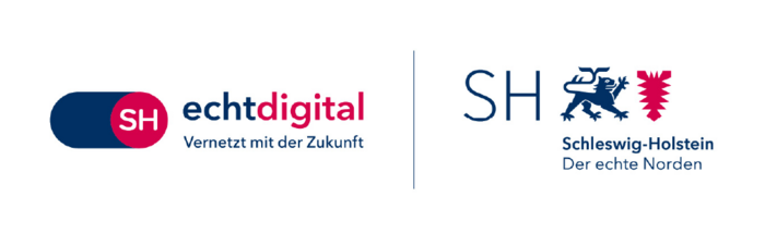 Logo: echtdigital - Vernetzt mit der Zukunft und Schleswig-Holstein - Der echte Norden