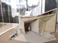 Ausstellungsobjekt 8 Objekt zeigt kleines Haus mit Miniaturfiguren