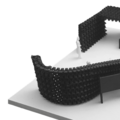 3D gedrucktes Pavillon aus Fachwerk-Knoten