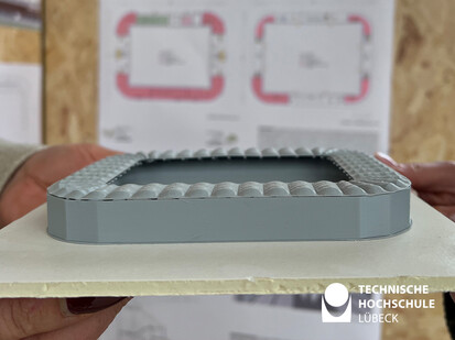 Bild zeigt 3d gedruckten Entwurf des Stadion Lohmühle
