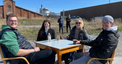 Kaffeepause von Studierenden