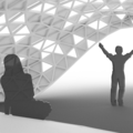 CAD Ansicht Pavillon aus Standardprofilen