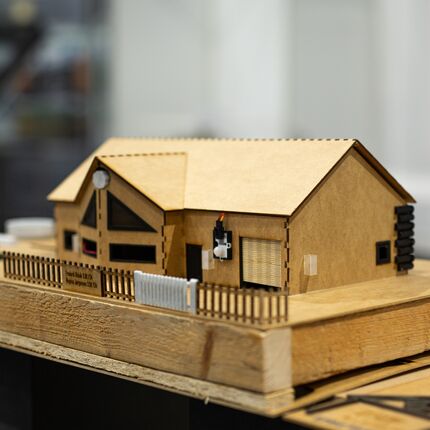 Bild zeigt Fassade von anderen Ansicht des Modellobjekts