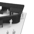 3D gedrucktes Pavillon aus Fachwerk-Knoten