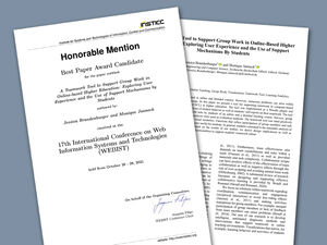 ['English'] Certificate from the WEBIST 2021 | Honorable Mention - Best Paper Award Candidate