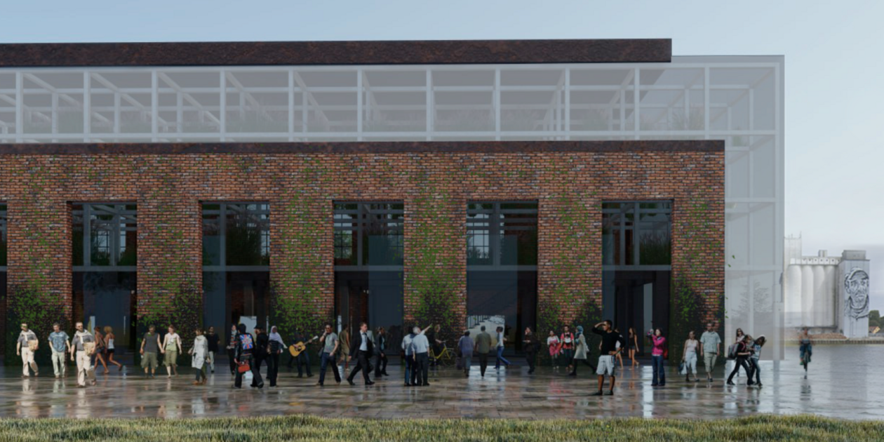 Team From Paper Factory to City Farm Konzept Wiederverwendung einer Halle