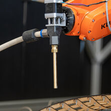 Foto zeigt 3D-Druckroboter