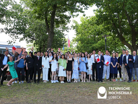 Da ist er: der 15. Jahrgang des deutsch-chinesischen Studienmodells der TH Lübeck und der ECUST in Shanghai. Foto: TH Lübeck 