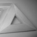 Nauhaufnahme eines 3D gedruckten Dreiecks