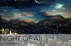 Night of AI 2022 Nachthimmel mit Schriftzug Night of AI
