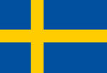 Schwedische Flagge: gelbes Kreuz auf blauem Grund