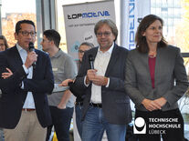 Karrieretags im Foyer des Audimax