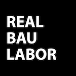 Schwarzer Hintergrund weiße Schrift Realbaulabor