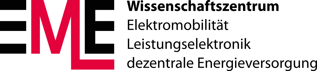 Schriftzung Wissenschaftszentrum für Elektromobilität, Leistungselektronik und Dezentrale Energieversorgung.